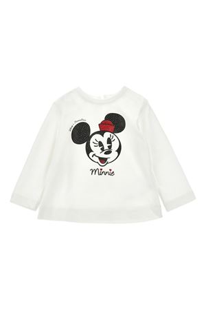 white cotton tshirt MONNALISA KIDS | 39F61060050001